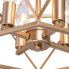 Zeci Modern Farmhouse 4-light Gold Lantern Chandelier Cage Ceiling Lights for Dining Room Foyer Entryway