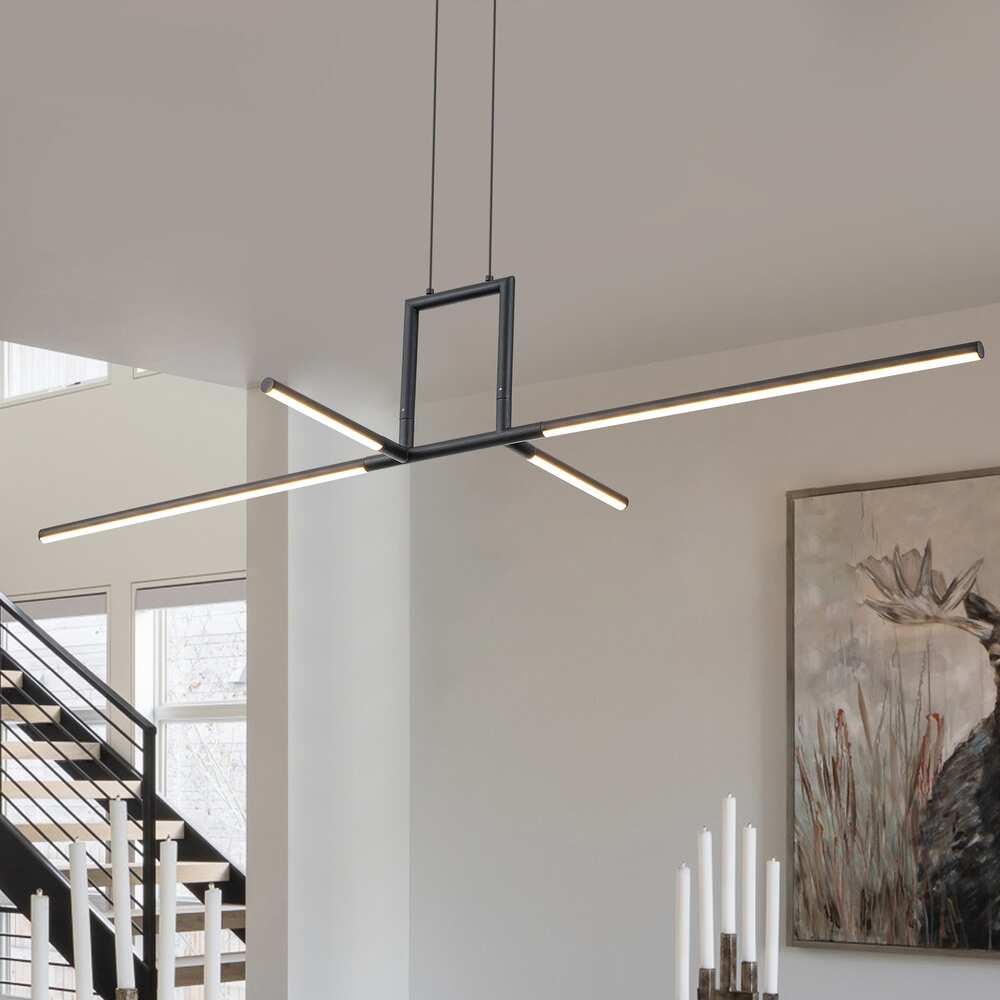 Modern LED Linear Chandelier Island Light for Dining Room