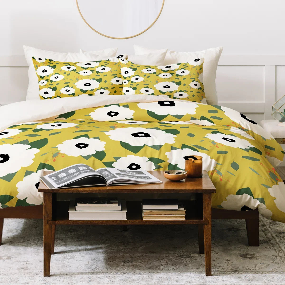 Modern & Contemporary Floral Duvet Cover Set - Queen