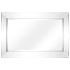 Beveled Rectangular Bathroom or Bedroom Wall Mirror - Clear