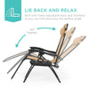 Mogli Folding Zero Gravity Chair with Cushions, Set of 2