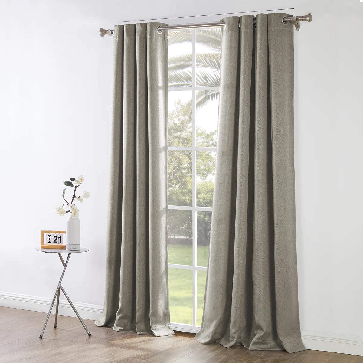 Mullet Polyester Blackout Curtain Pair
