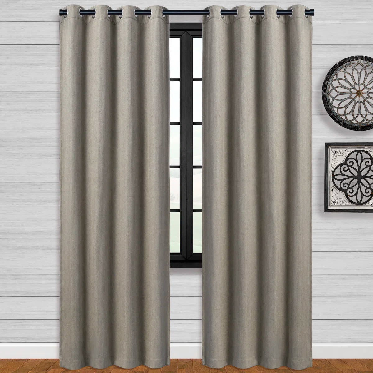 Mullet Polyester Blackout Curtain Pair