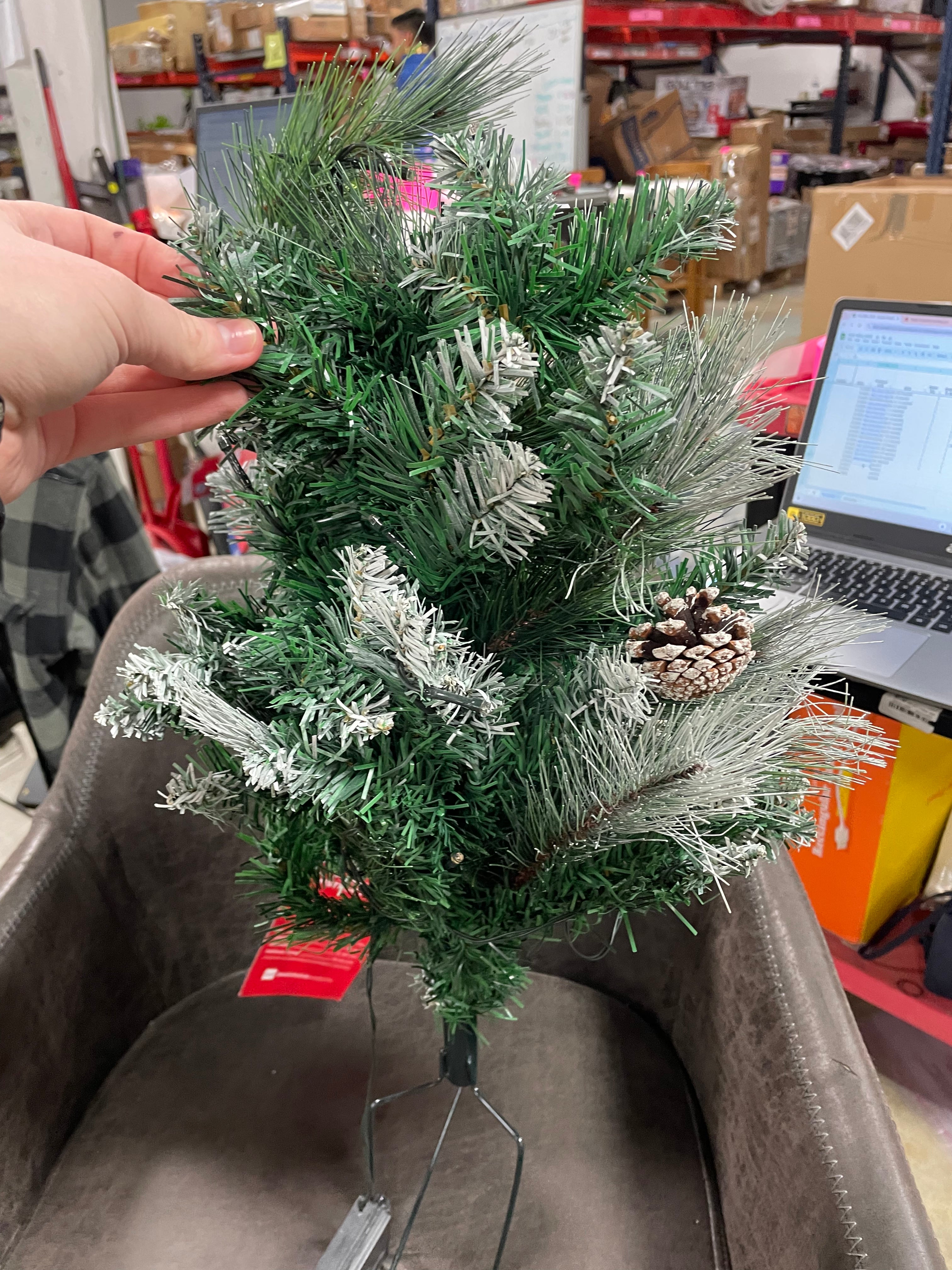 1-Piece Outdoor Pathway Christmas Trees Decor w/ LED Lights, final cut