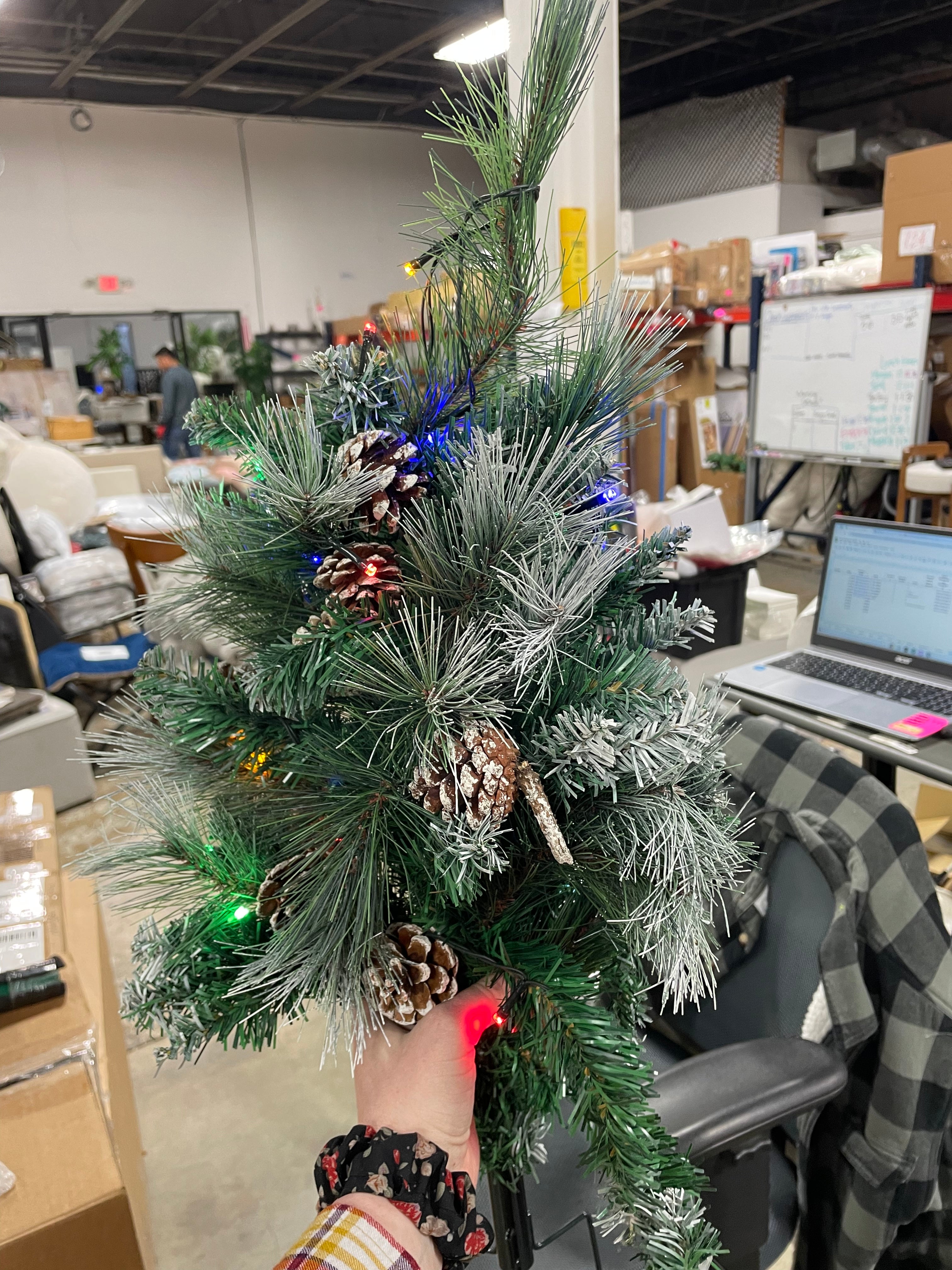 1-Piece Outdoor Pathway Christmas Trees Decor w/ LED Lights, final cut