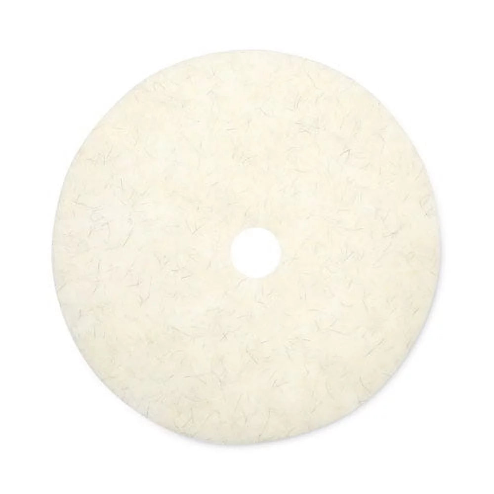 Natural Burnishing Floor Pads, White, 5/Carton | Bundle of 5