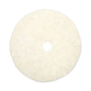 Natural Burnishing Floor Pads, White, 5/Carton | Bundle of 5