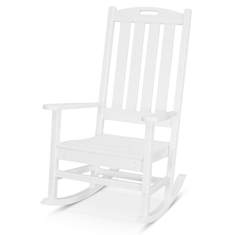 White Nautical Porch Rocking Chair