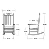 White Nautical Porch Rocking Chair