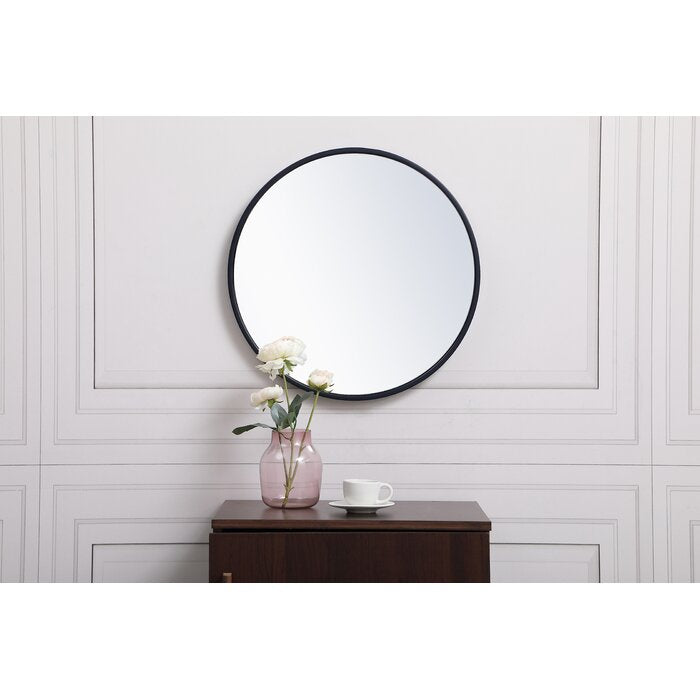 24" x 24" Needville Round Metal Wall Mirror