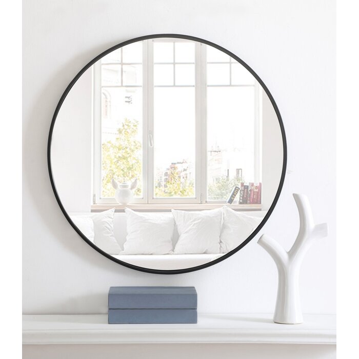 24" x 24" Needville Round Metal Wall Mirror