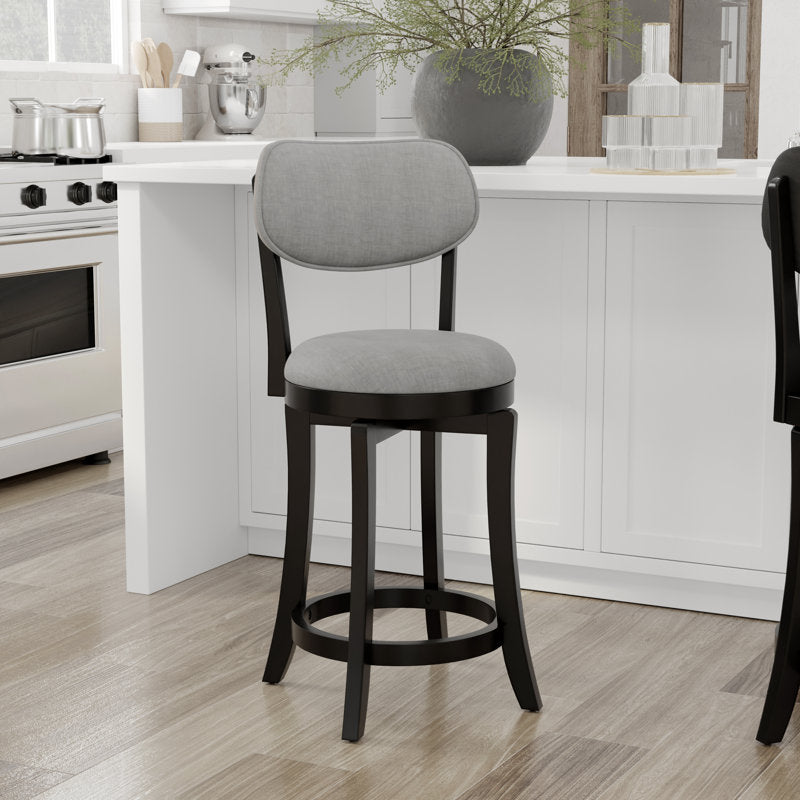 Black Neriah Swivel Counter Stool