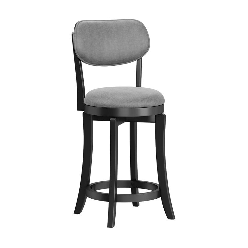 Black Neriah Swivel Counter Stool