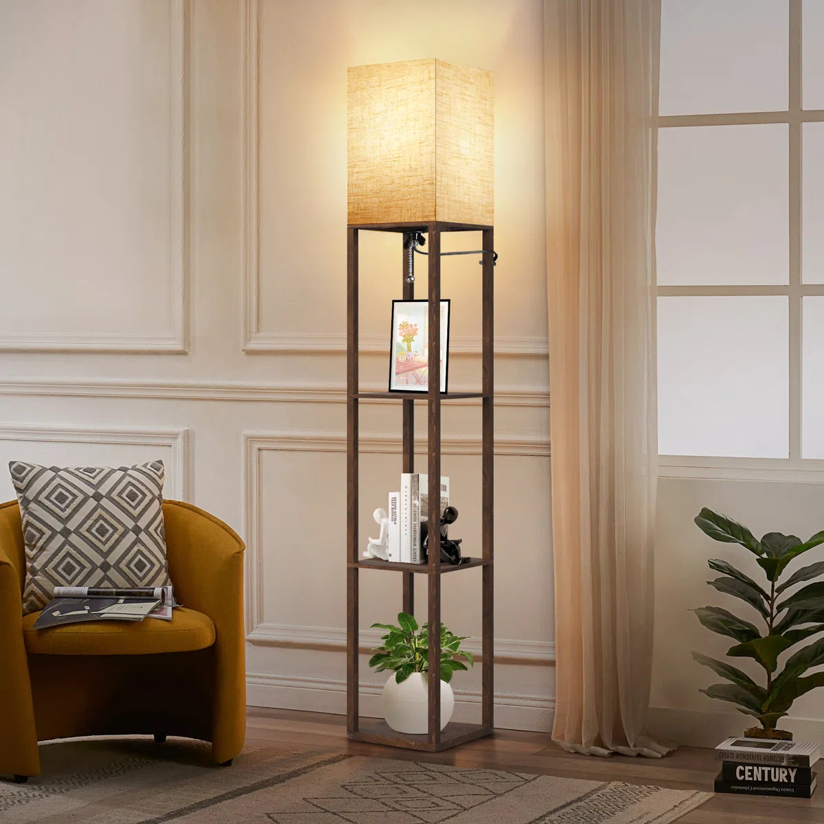 Nevaen  Column Dimmable LED Floor Lamp