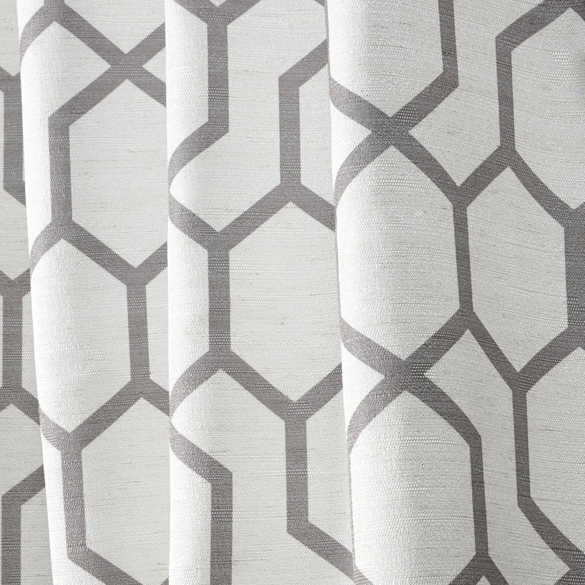 Hexa Geometric Print Hidden Tab/Rod Pocket Top Light Filtering Curtain Panel Pair