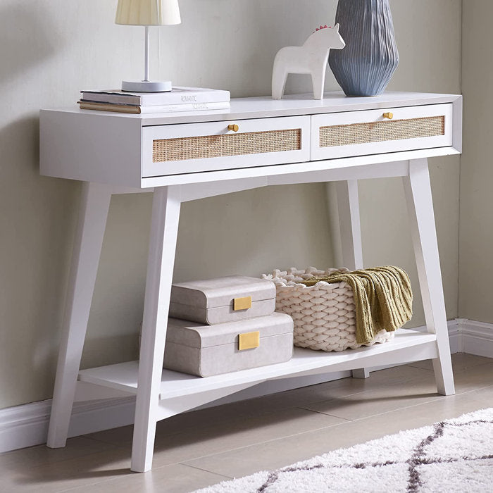 White Norvelt 46'' Console Table