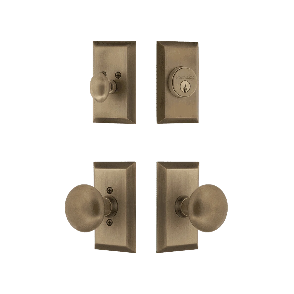 Nostalgic Warehouse Studio Entry Set with New York Knob