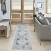 Astra Machine Washable Persian Blue/Ivory Area Rug - 2'2