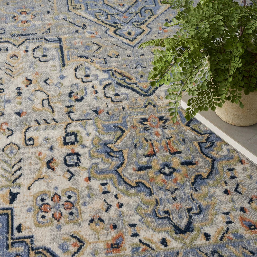 Persian Indoor/Outdoor Area Rug - 8' x 10' - Blue