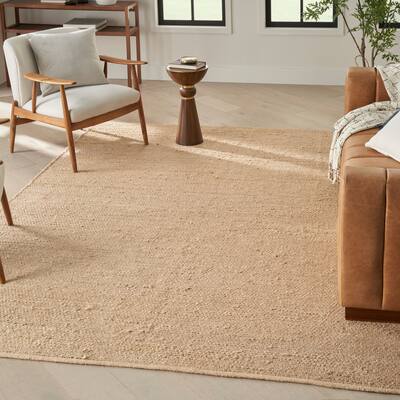 Natural Jute Indoor only Solid Area Rug