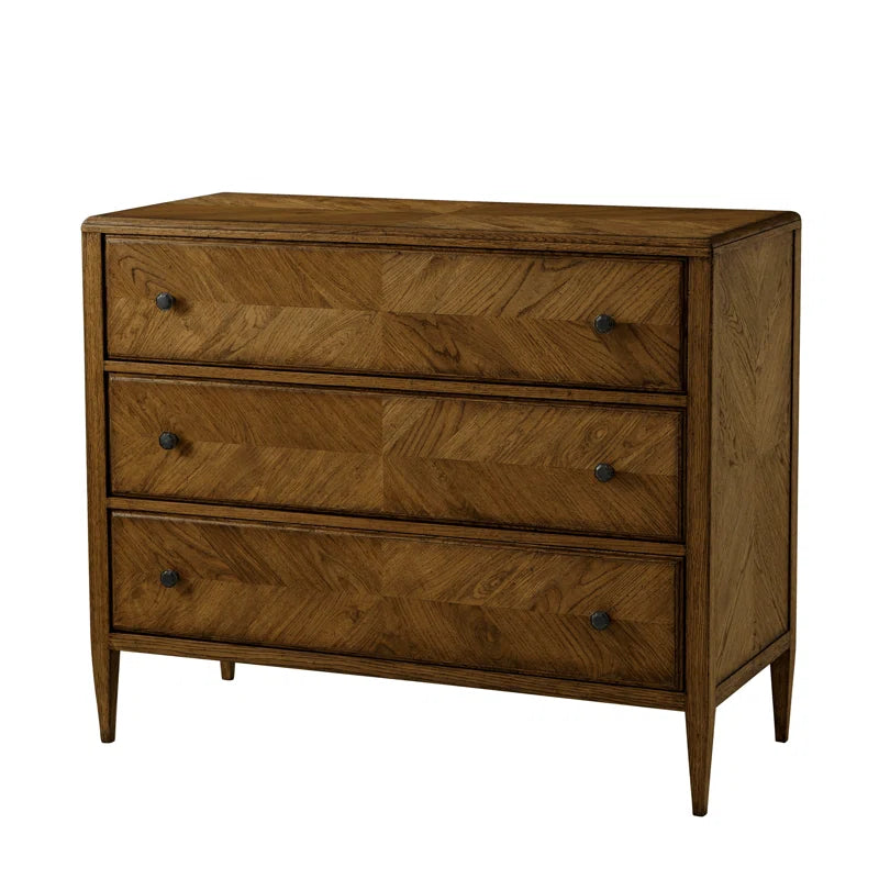 Theodore Alexander Nova Solid Wood 46'' W 3 - Drawer Dresser SHOWROOM ITEM