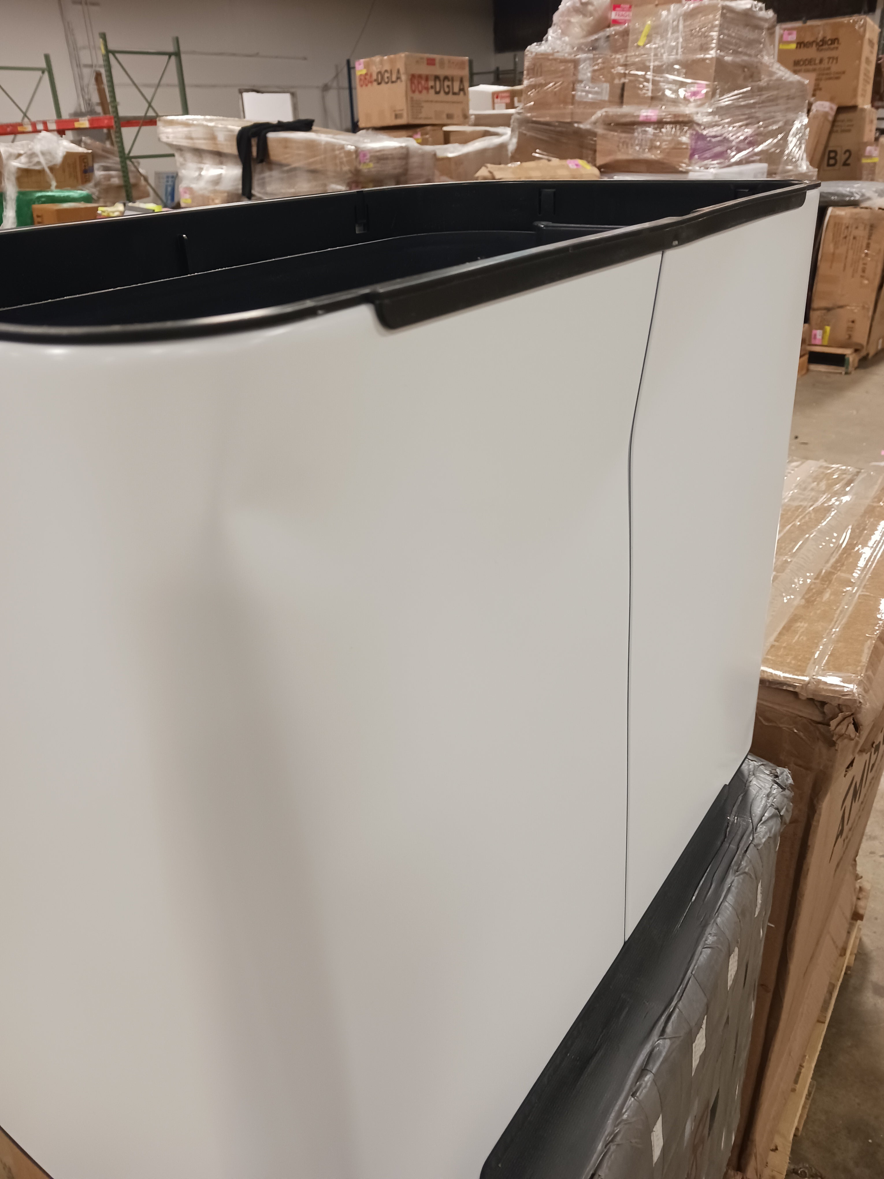 Bo Trash Can - (White) Waste/Recycling Garbage Can, Removable Compartment