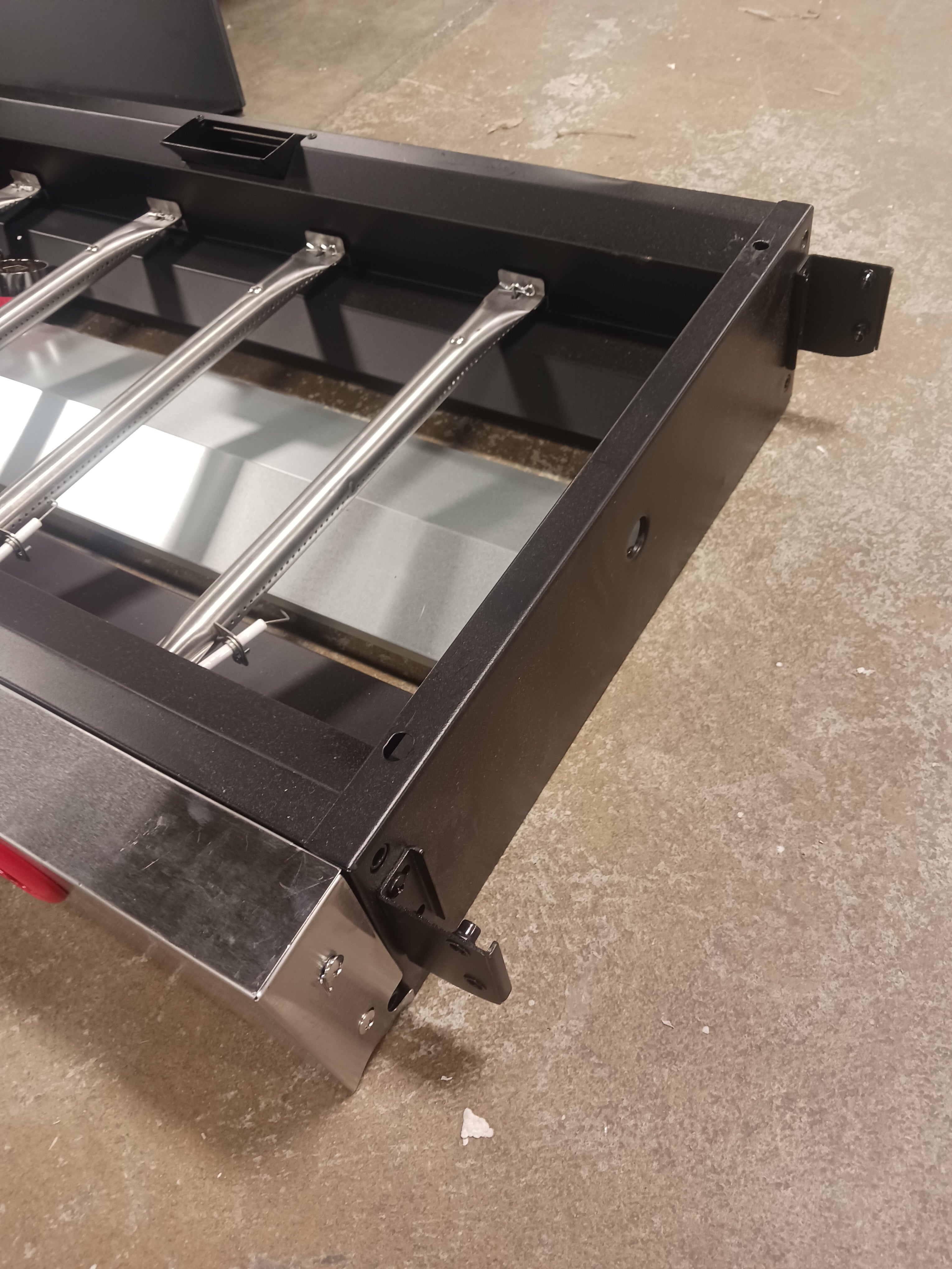4-Burner Flat Top Propane Gas Grill Griddle, for BBQ, Camping, Red