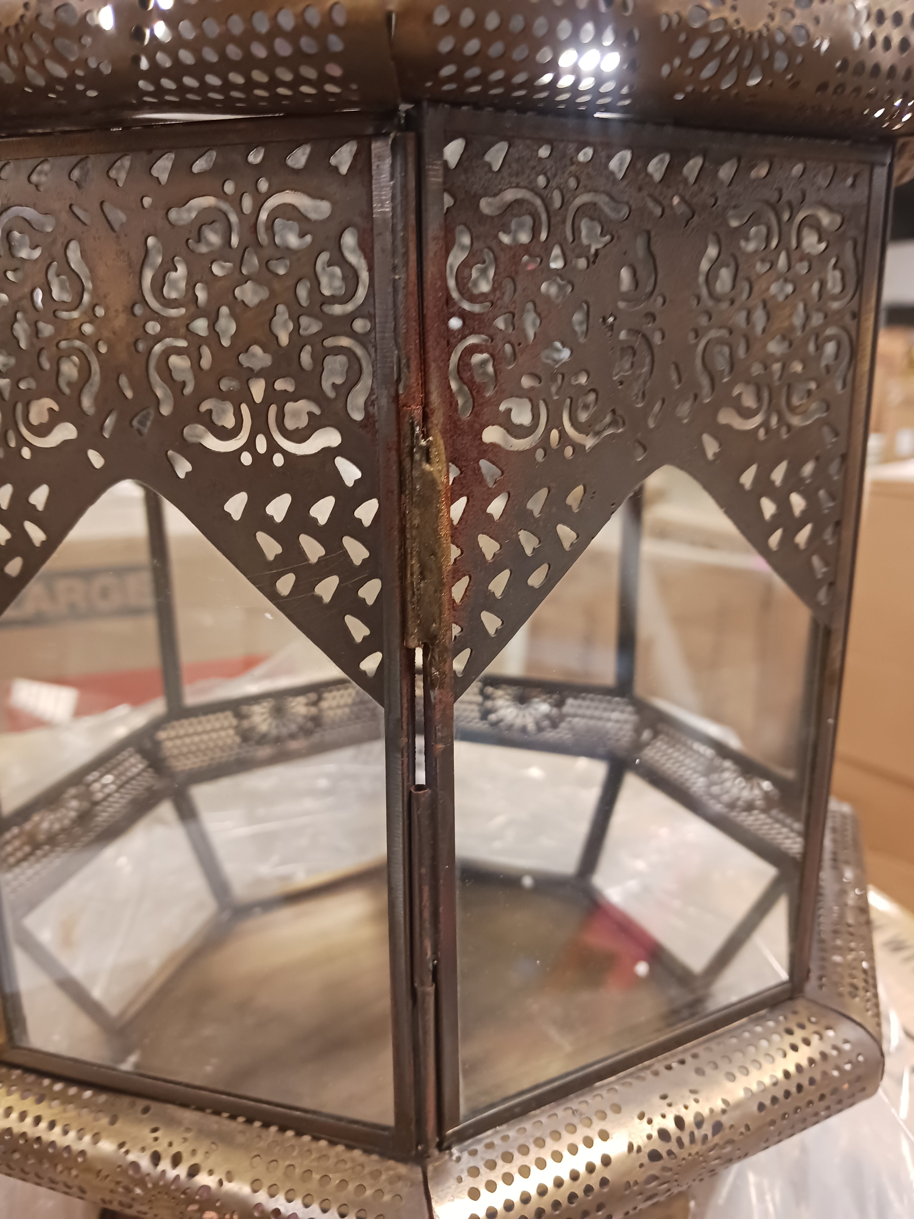 Moroccan Brass Lantern (final cut, no further discounts)