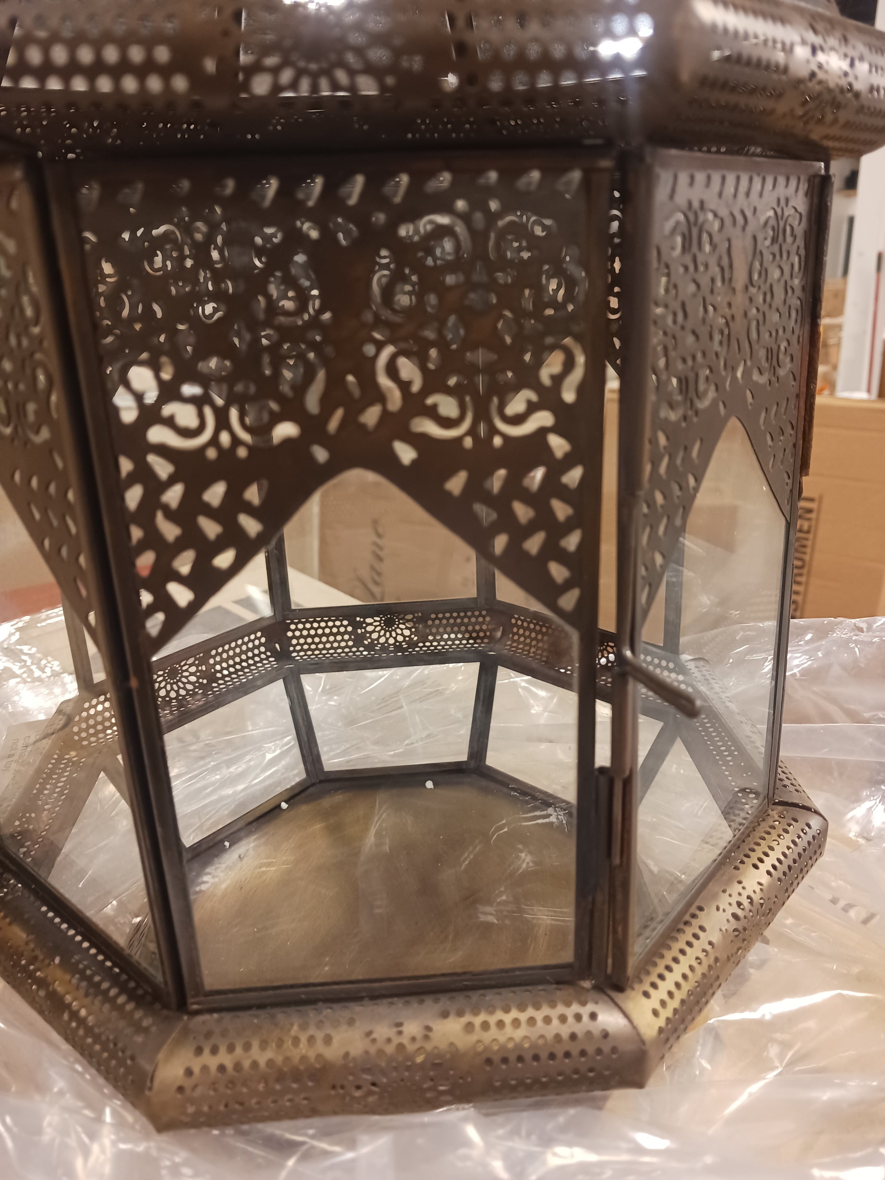 Moroccan Brass Lantern (final cut, no further discounts)