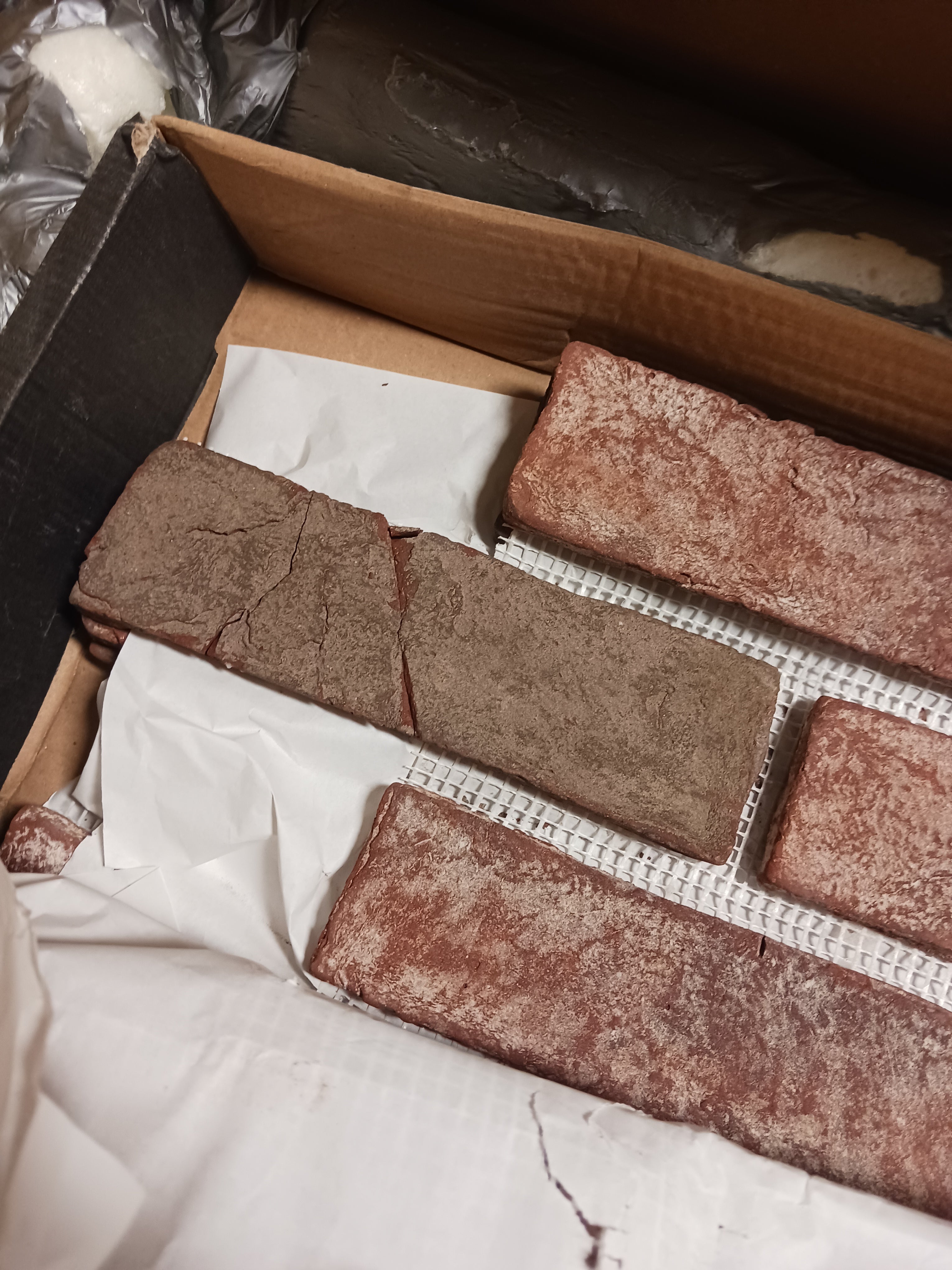 ArtisanBrik Textured Clay Brick Mesh-Mounted Mosaic Floor & Wall Tile (Set of 5)
