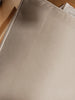 Armless Loveseat Light Beige Microsuede