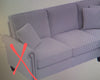 Armless Loveseat Light Beige Microsuede