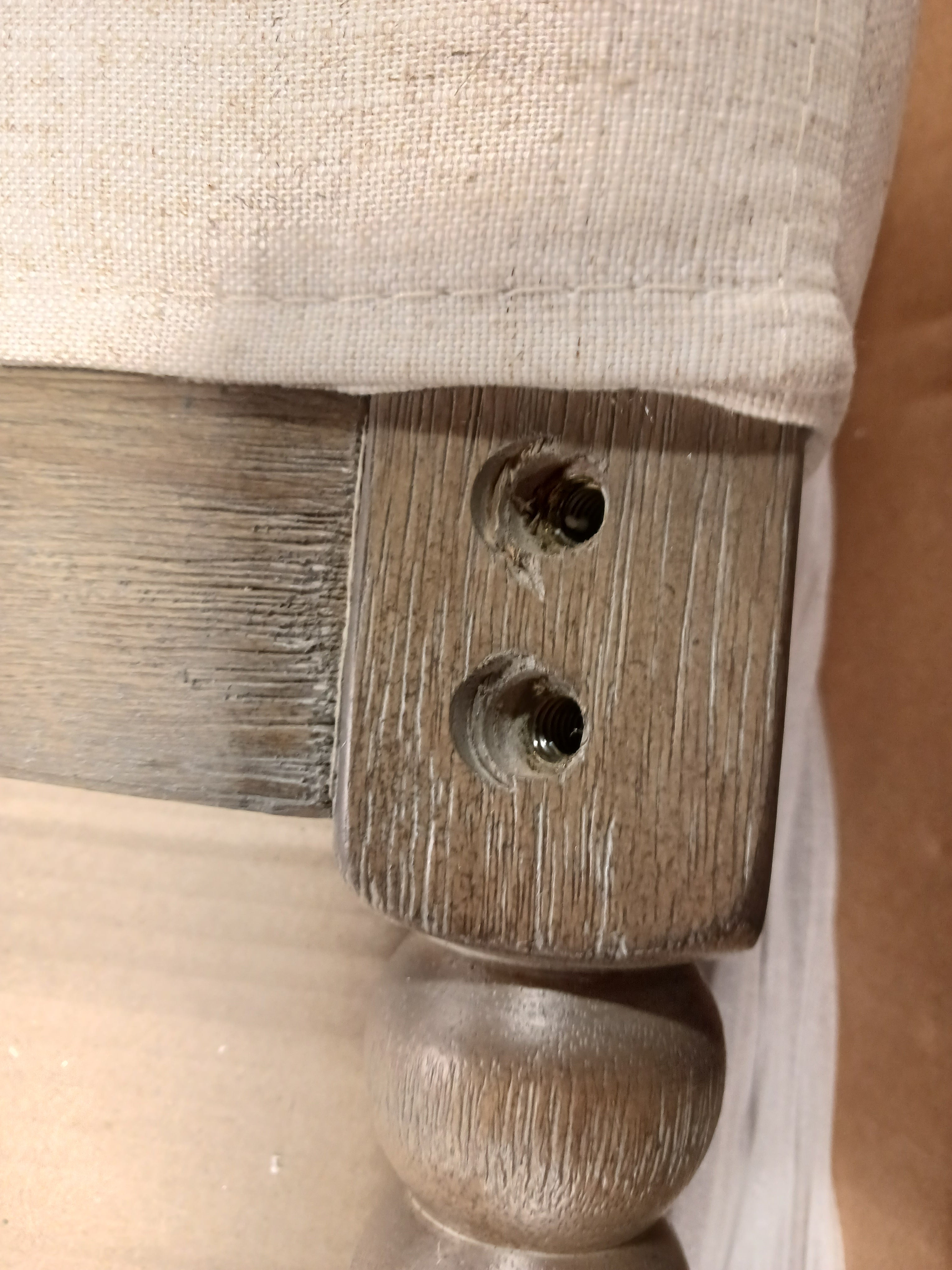 Abbott Spindle Stool - Linen