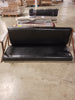 Bianca Faux Leather Sofa in Walnut/Black
