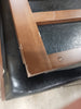Bianca Faux Leather Sofa in Walnut/Black