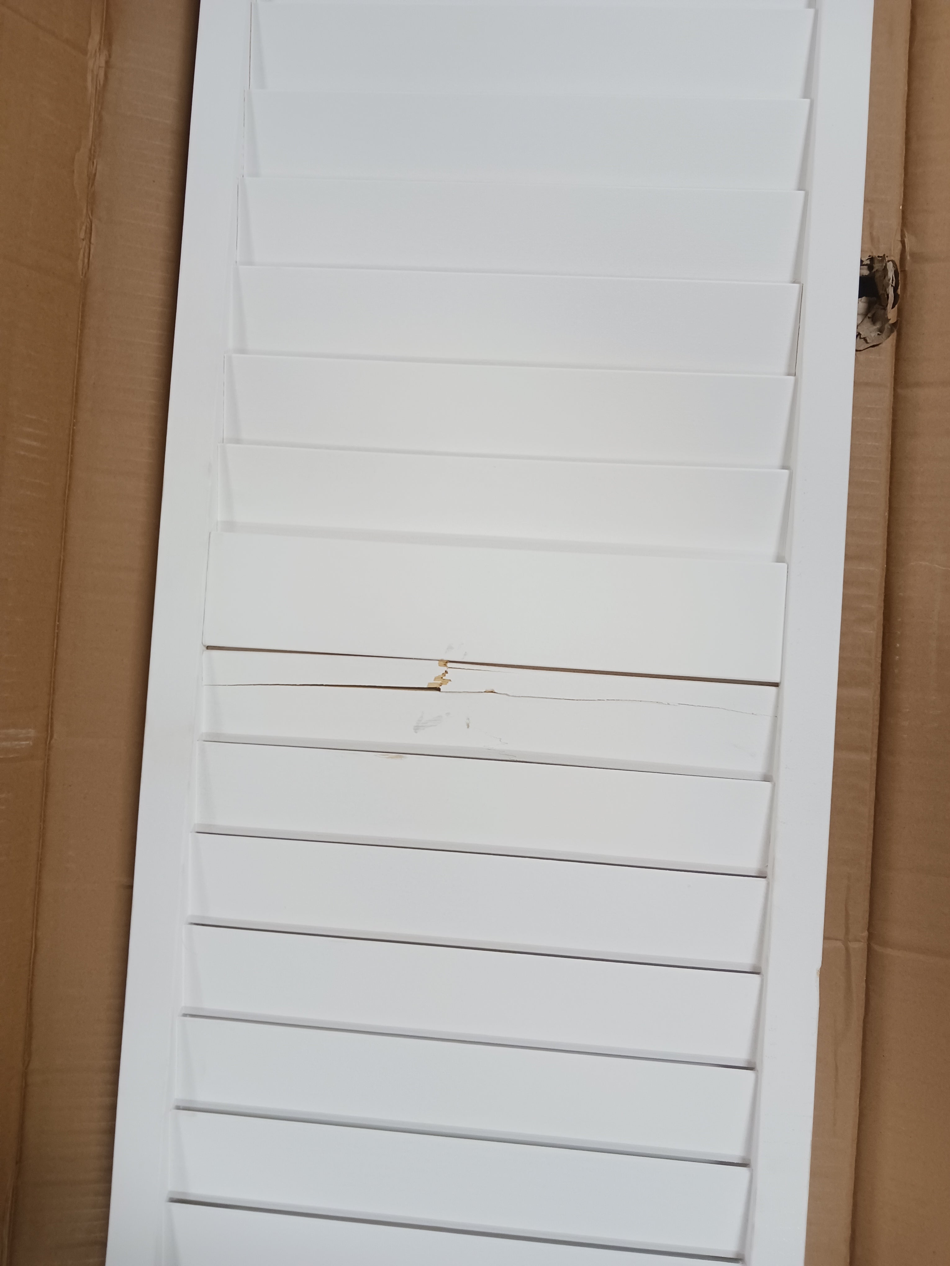 Louvered Wood Painted Plantation Bi-Fold Door