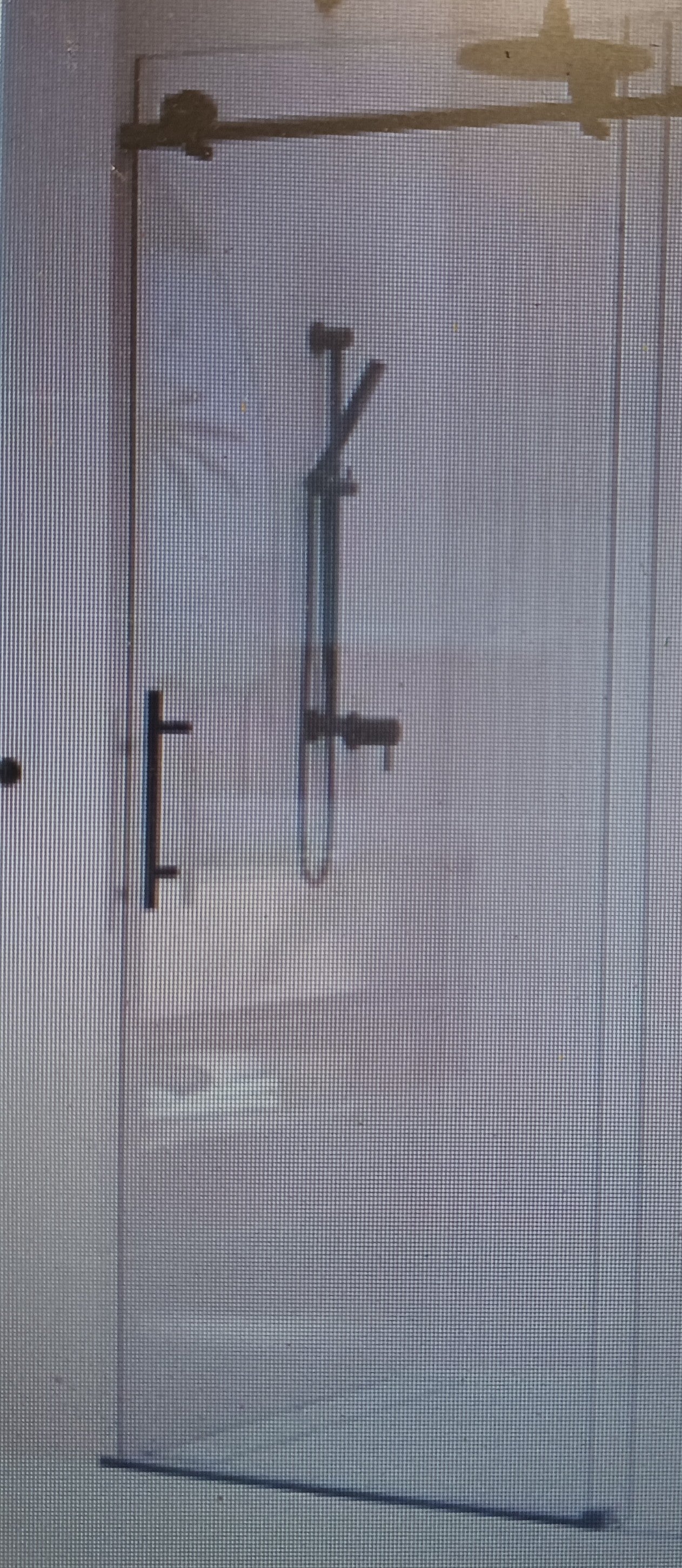 Matte Black Single Sliding Frameless Shower Door (Left Door Panel Only)