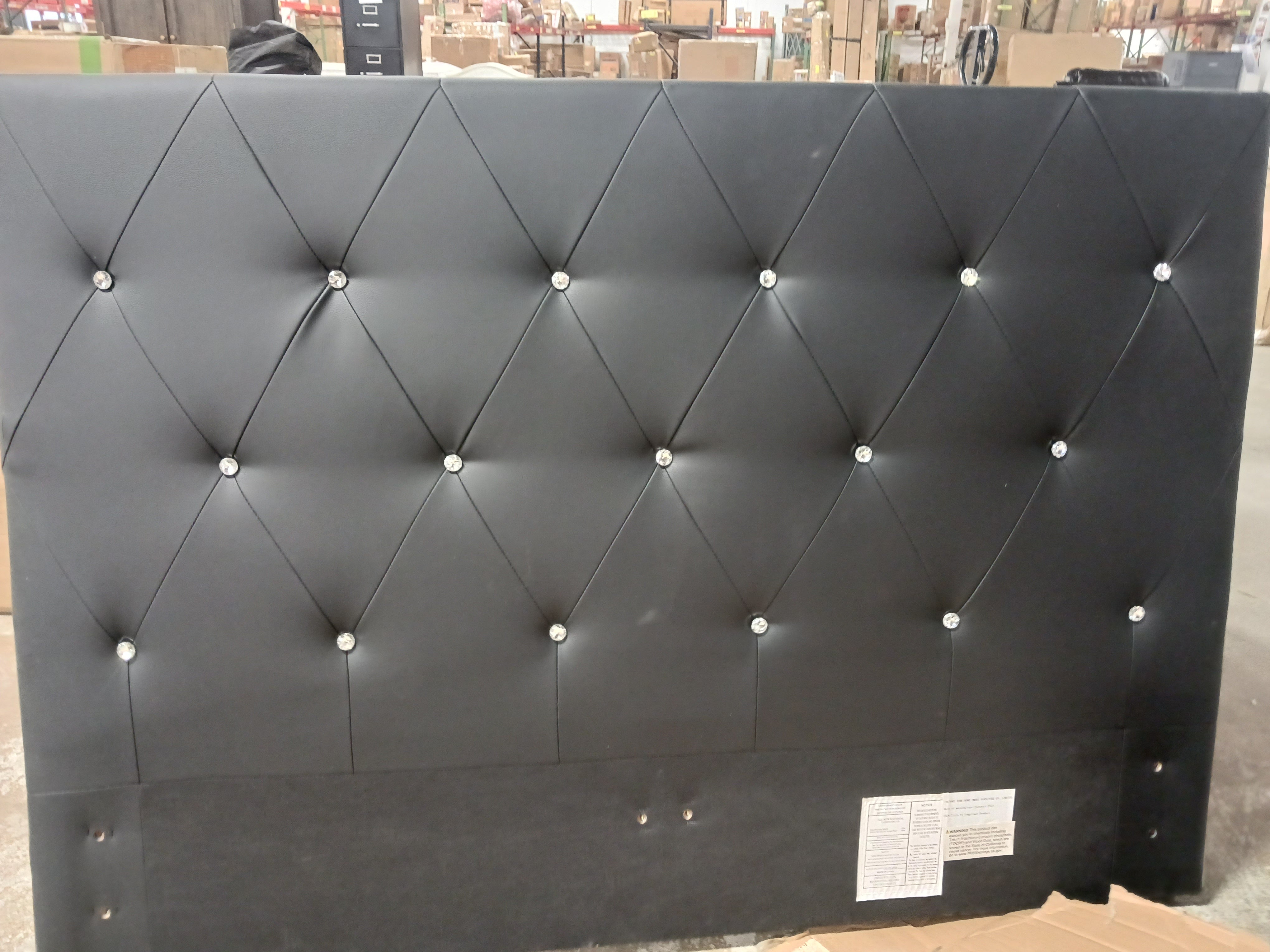 Black Aime Upholstered Bed, Full