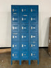6-Tier 18 Door Box Locker, Blue, Assembled