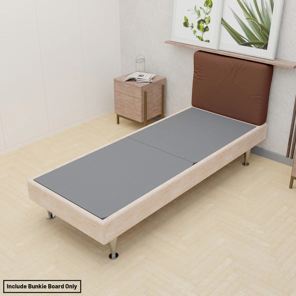 1.5-Inch Split Bunkie Board for Mattress/Bed Support - Fully Assembled, Improved Comfort and Support, Gray. - Full