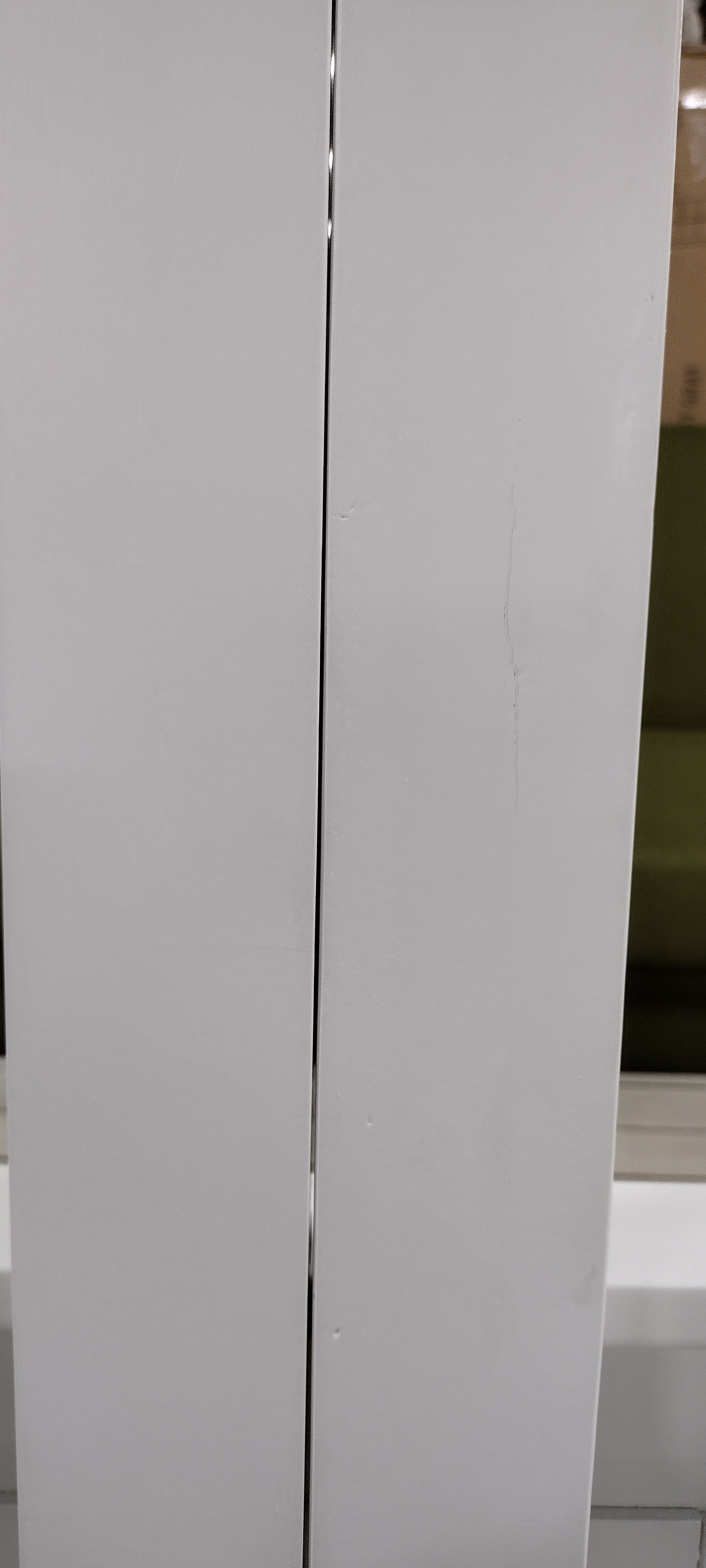 Farmhouse Style Wood Panel Headboard in Gloss White - Queen