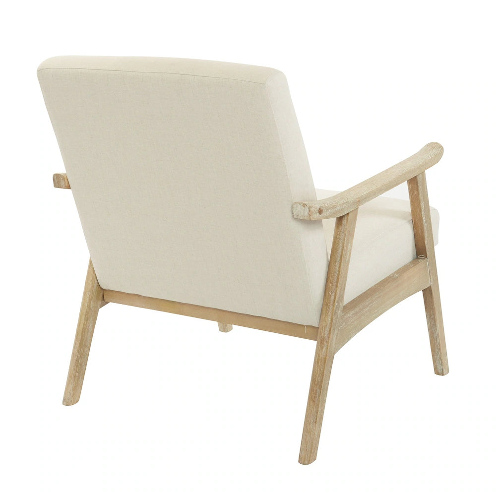 Weldon Mid-Century Fabric Upholstered Chair - Linen