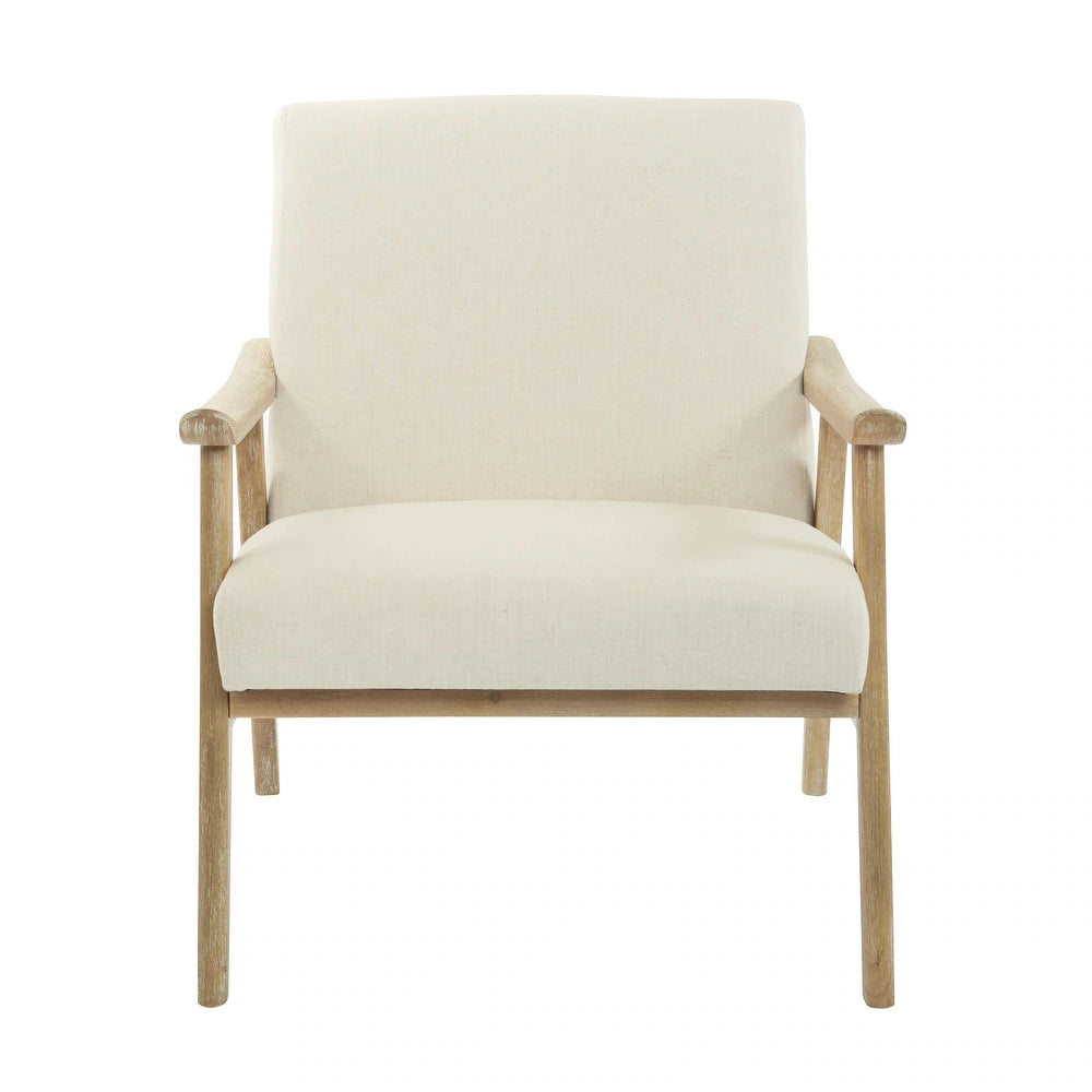 Weldon Mid-Century Fabric Upholstered Chair - Linen