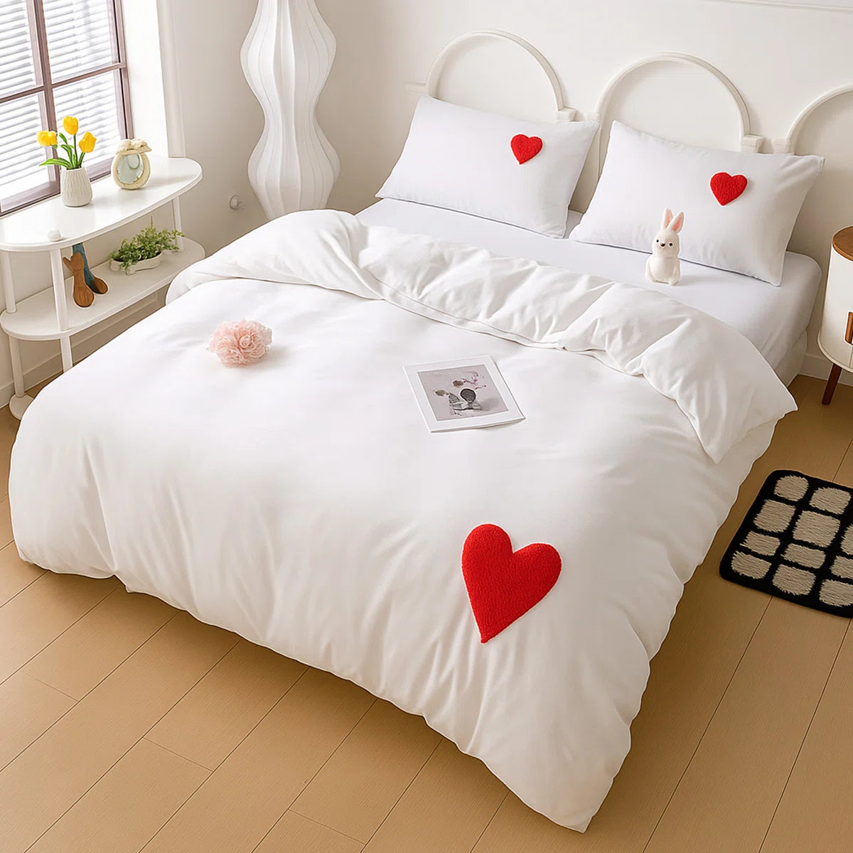 Embroidered Duvet Cover Set (No Filling), 3-Piece Bedding With Pillowcases - KIng