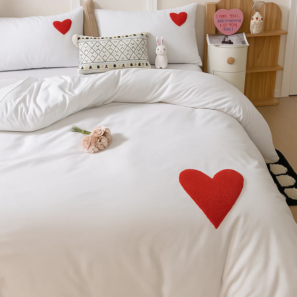 Embroidered Duvet Cover Set (No Filling), 3-Piece Bedding With Pillowcases - KIng