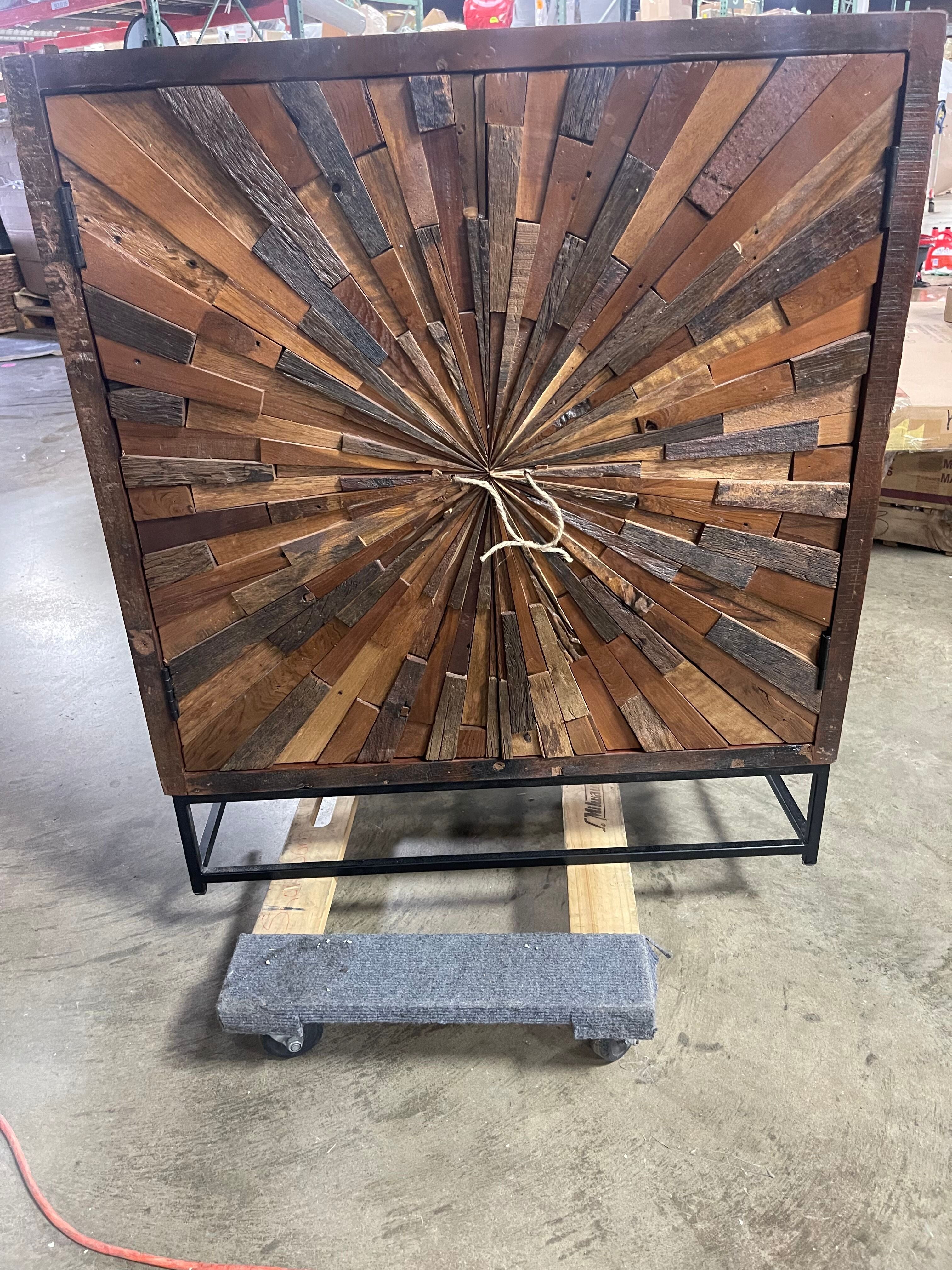 2-Door Cabinet with Two Shelves In Natural