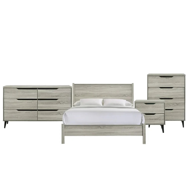 Gray Olivar Queen Platform Queen Headboard