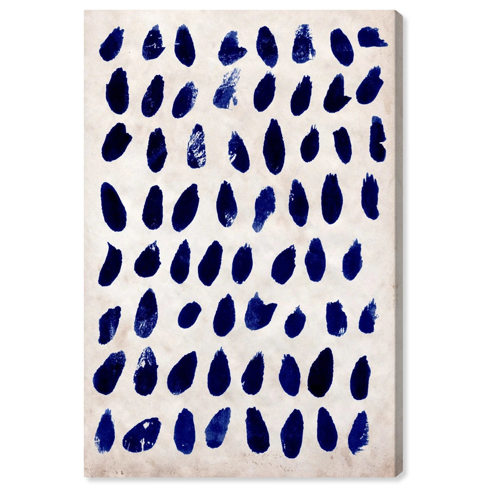 'Marismas' Abstract Wall Art Canvas Print - Blue, White