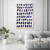 'Marismas' Abstract Wall Art Canvas Print - Blue, White