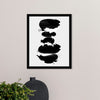 'Perfect Balance Noir' Abstract Wall Art Framed Print Paint - Black